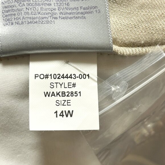 NEW NYDJ Cropped Utility Pants in Stretch Linen in Feather Tan SZ 16W - Picture 11 of 13